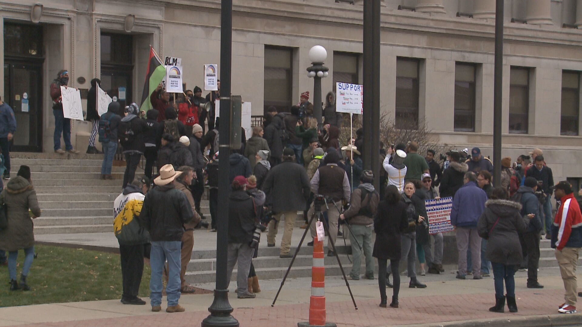 Kenosha County Courthouse protest 11-17-2021
